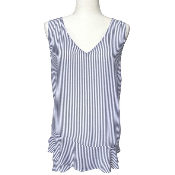 ANA A New Approach Womens Sleeveless Blouse Tank Tops Striped Size L - Set of 2 - Picture 3 of 11